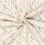 Baumwolljersey BIO~Organic Digital Blumen und Schleifen - wollweiß - creme