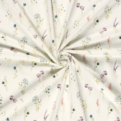 Baumwolljersey BIO~Organic Digital Schnittblumen -...