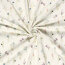 Baumwolljersey BIO~Organic Digital Schnittblumen - wollweiß - creme