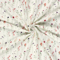 Baumwolljersey BIO~Organic Digital Blumen -...