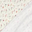 Baumwolljersey BIO~Organic Digital Blumen - wollweiß - creme