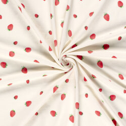 Baumwolljersey BIO~Organic Digital Erdbeeren -...