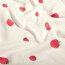 Baumwolljersey BIO~Organic Digital Erdbeeren - wollweiß - creme