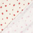 Baumwolljersey BIO~Organic Digital Erdbeeren - wollweiß - creme