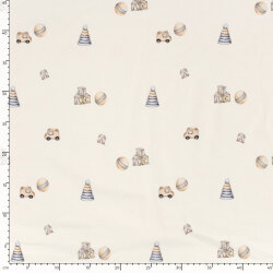Baumwolljersey BIO~Organic Digital Baby Spielzeug - wollweiß - creme