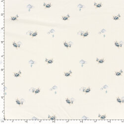 Baumwolljersey BIO~Organic Digital Flugzeug - wollweiß - creme