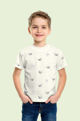 Baumwolljersey BIO~Organic Digital Flugzeug - wollweiß - creme