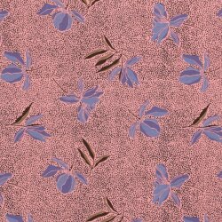 0,7 Meter - Viskosejersey Blumen - rosa