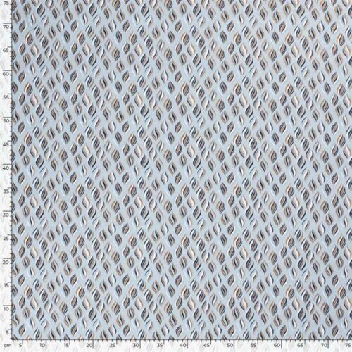0,6 Meter - Baumwollpopeline Weihnachten metallic gedrehte Raute indigo