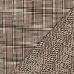 Gabardine Schottenkaro Stretch - kamel/pink
