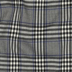 Gabardine Schottenkaro Stretch - grau/schwarz/blau