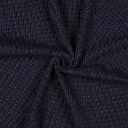 Baumwollstoff KNIT - dunkelblau