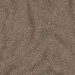 Teddystoff Doppelseitig Uni - taupe