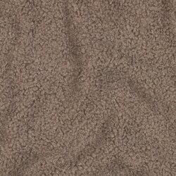 Teddystoff Doppelseitig Uni - taupe