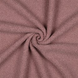 Teddystoff Doppelseitig Uni - puderrosa