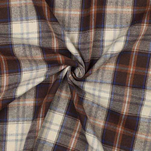 Schottenkaro angeraut - braun