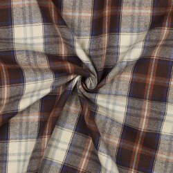 Schottenkaro angeraut - braun