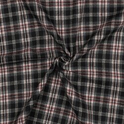 Schottenkaro angeraut - schwarz