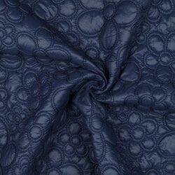 Steppstoff Blumen - dunkelblau