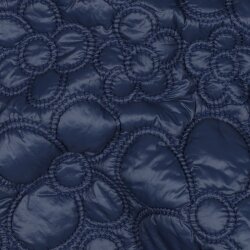 Steppstoff Blumen - dunkelblau