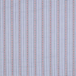 Baumwoll Jacquard Herzreihen Kariert - hellblau