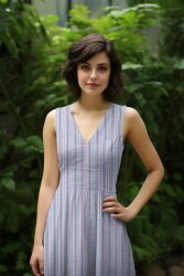 Baumwoll Jacquard Herzreihen Kariert - hellblau