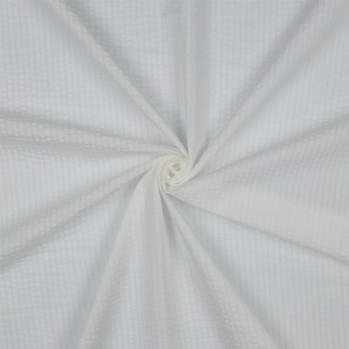 Seersucker Jacquard Streifen - weiß
