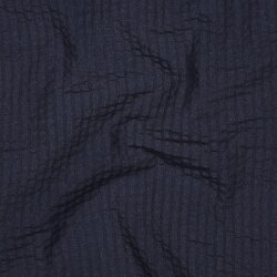 Seersucker Jacquard Streifen - nachtblau