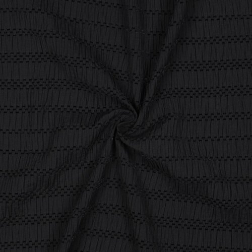 Chenille Jacquard Streifen - schwarz