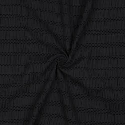 Chenille Jacquard Streifen - schwarz