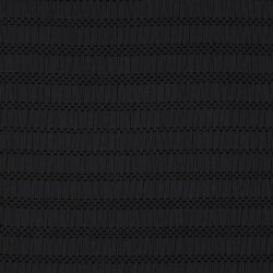 Chenille Jacquard Streifen - schwarz