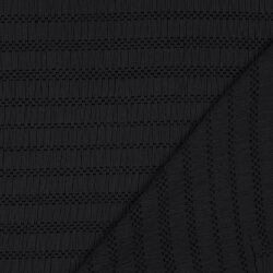 Chenille Jacquard Streifen - schwarz