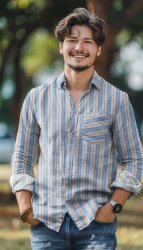 Musselin Garngefärbt Streifen - blau