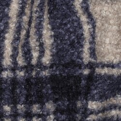 Bouclé Karomuster - blau