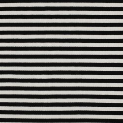 Rippenjersey Gestreift - schwarz