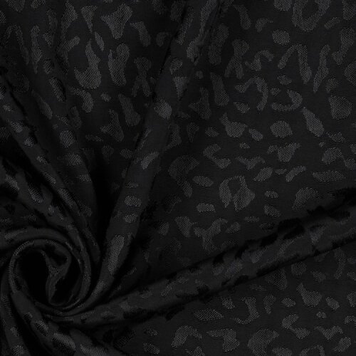 Viskose Jacquard Leo - schwarz
