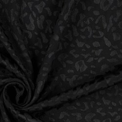 Viskose Jacquard Leo - schwarz