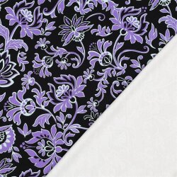 Romanit Jersey "Punta di Roma" Zauberblumen - schwarz