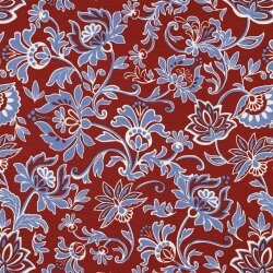 Romanit Jersey "Punta di Roma" Zauberblumen - dunkelrot