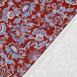 Romanit Jersey "Punta di Roma" Zauberblumen - dunkelrot