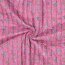 Steppstoff Musselin Blumenranken 2-Seitig- fuchsia/hellblau
