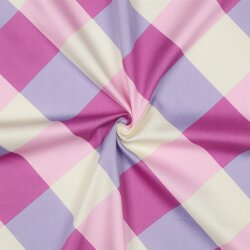 Baumwollsatin LARGE GINGHAM | Nerida Hansen - lila