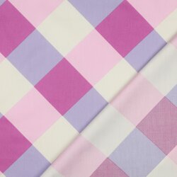 Baumwollsatin LARGE GINGHAM | Nerida Hansen - lila