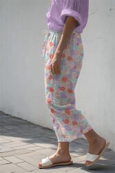 Leinen Viskose Blumenkunst I Nerida Hansen - softlavendel