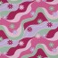 Baumwolljersey bunte Blumenwellen - pink