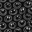 Baumwolljersey Smileys - schwarz