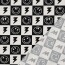 Baumwolljersey Smileys und Blitze - schwarz