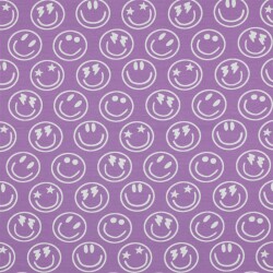 Baumwolljersey Smileys - softlavendel