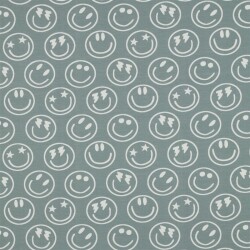 Baumwolljersey Smileys - salbei