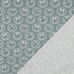 Baumwolljersey Smileys - salbei